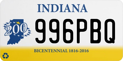 IN license plate 996PBQ