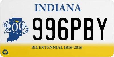IN license plate 996PBY
