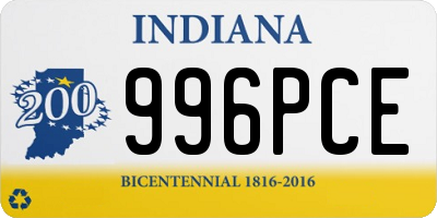 IN license plate 996PCE