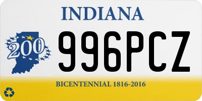 IN license plate 996PCZ