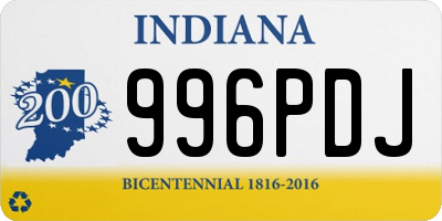 IN license plate 996PDJ