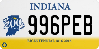 IN license plate 996PEB