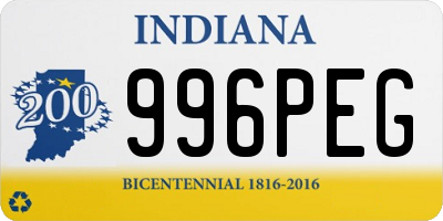 IN license plate 996PEG