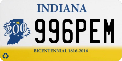 IN license plate 996PEM