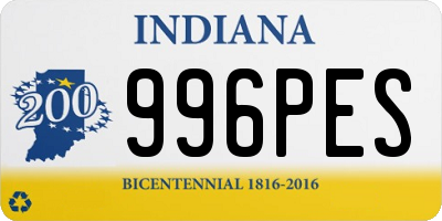 IN license plate 996PES