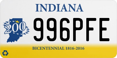 IN license plate 996PFE