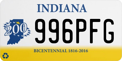 IN license plate 996PFG
