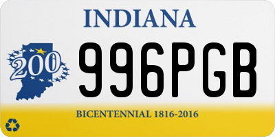 IN license plate 996PGB