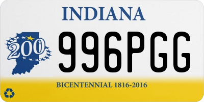 IN license plate 996PGG