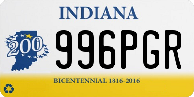 IN license plate 996PGR