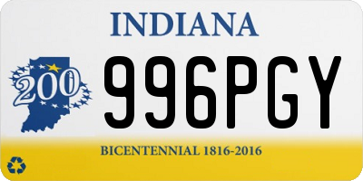 IN license plate 996PGY