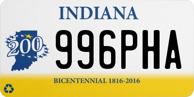 IN license plate 996PHA