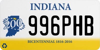 IN license plate 996PHB