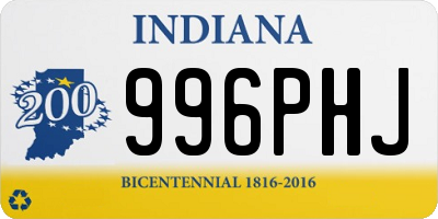 IN license plate 996PHJ