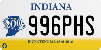 IN license plate 996PHS
