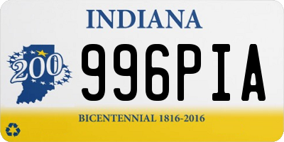 IN license plate 996PIA
