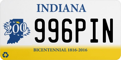 IN license plate 996PIN