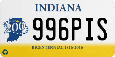 IN license plate 996PIS