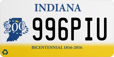 IN license plate 996PIU