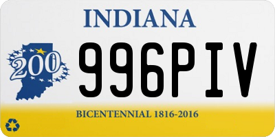 IN license plate 996PIV