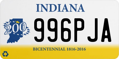 IN license plate 996PJA