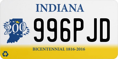 IN license plate 996PJD