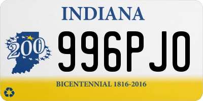 IN license plate 996PJO