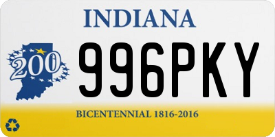 IN license plate 996PKY