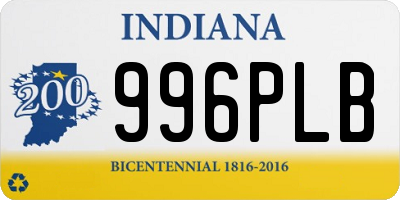 IN license plate 996PLB