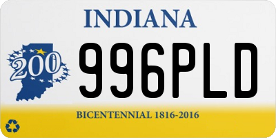 IN license plate 996PLD