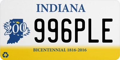 IN license plate 996PLE