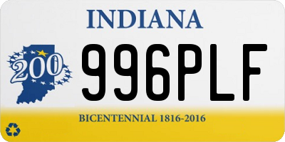 IN license plate 996PLF