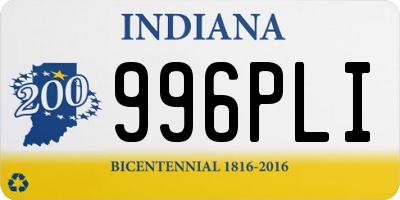 IN license plate 996PLI