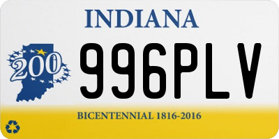 IN license plate 996PLV