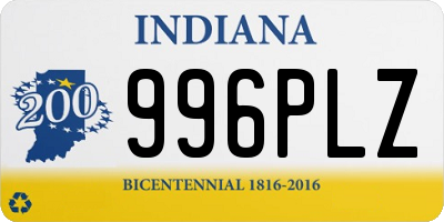 IN license plate 996PLZ