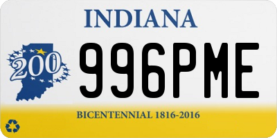 IN license plate 996PME