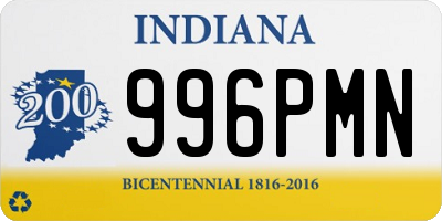 IN license plate 996PMN