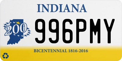 IN license plate 996PMY