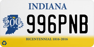 IN license plate 996PNB