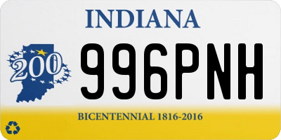 IN license plate 996PNH