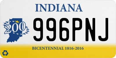 IN license plate 996PNJ