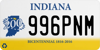 IN license plate 996PNM