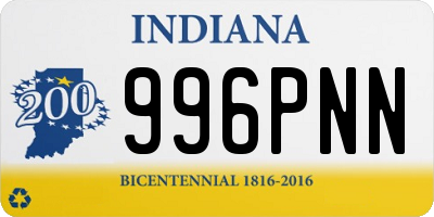 IN license plate 996PNN