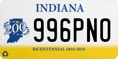 IN license plate 996PNO