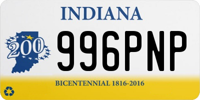 IN license plate 996PNP