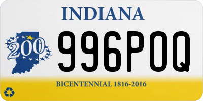 IN license plate 996POQ