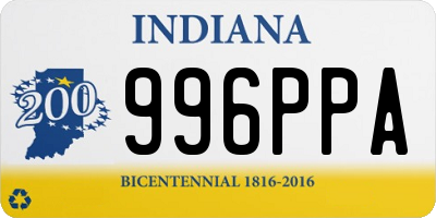 IN license plate 996PPA