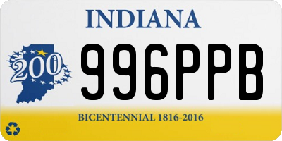 IN license plate 996PPB