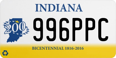 IN license plate 996PPC