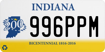 IN license plate 996PPM